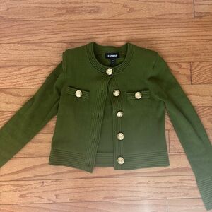 Express jacket with gold buttons